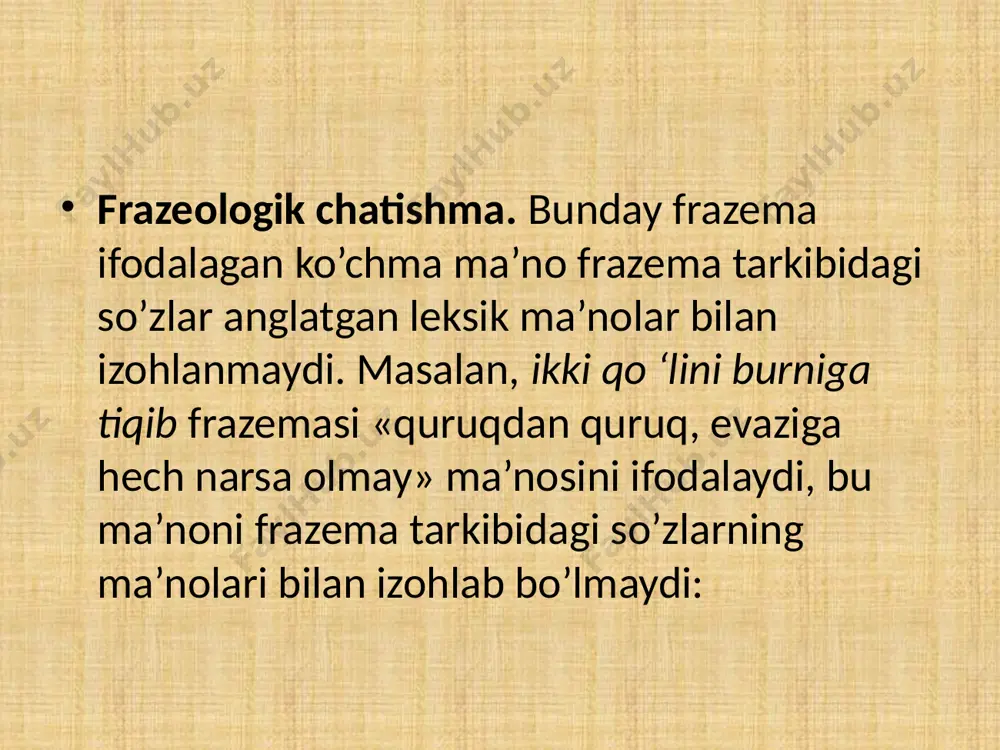 frazemalarning semantik turlari omonim, sinonim, antonim iboralar - Page 4
