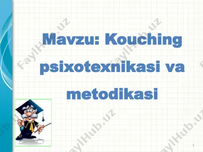 psixologik ko‘ching metodikasi — PPTX