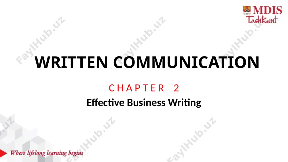 , oral and written communication are similar in their approach even as they are quite diﬀerent in their application finally, let's consider business communication as a changing environment. we have people in business who learned to prepare business documents on typewriters when computers took up entire floors of buildings. we also have people in business who have been using mobile technologies and the internet most, if not all of, their lives. in business, we have a wide and complex range of expectations, contexts, and cultures that all influence how and when we interact. business communication involves formats, organizational models, and displays that reflect those expectations, and the eﬀective communicator knows their skills are in demand as they adapt, anticipate, prepare, publish, and evaluate each memo, letter, sales message, or business report k e y t a k e a w a y written communication involves the same eight basic elements …