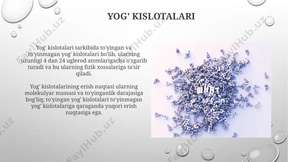 lipidlar. sovunlanadigan oddiy va murakkab lipidlar. sovunlanmaydigan lipidlar - Page 4