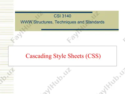 cascading style sheets (css) — PPT
