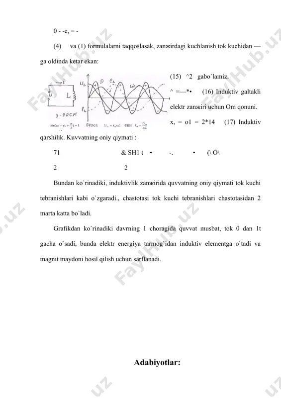 sinusоidаl tоk zаnjiridа аktiv qаrshilik-rеzistоr, kоndеnsаtоr vа induktiv elеmеnt bo`lgаn хоllаr - Page 4