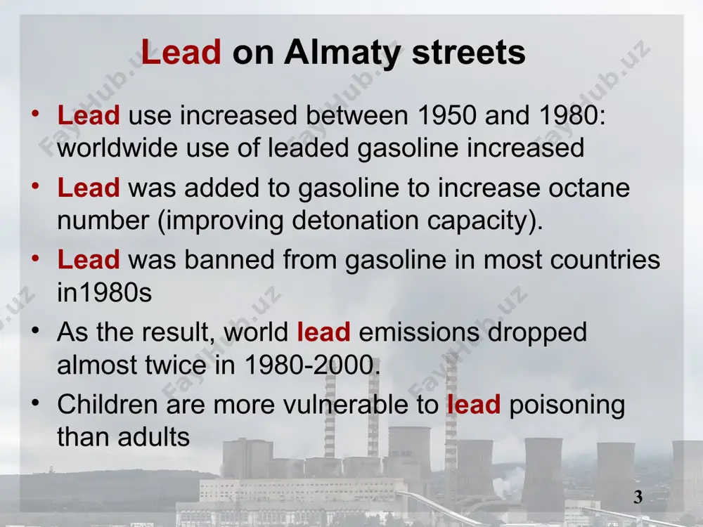 suming that your car’s monthly mileage is 900 km and its fuel efficiency is 15 km/l, calculate your annual car emissions in kg of co2. given: mm=900 km; fer=15 km/l; cec = 2.42 kg co2/l solution: let’s find first monthly emissions: monthly car emissions = cec x monthly fuel consumption to find monthly fc, use proportion: 15 km – distance traveled per 1l gasoline 900 km ----------------------------- xl gasoline - monthly fuel consumption * * practice problem #2- solution monthly car emissions = 2.42 kg co2/l x 60l = 145.2 kgco2 to find annual car emissions, multiply monthly value by 12 (months): 145.2 kg co2 x 12 = 1742.4 kg co2 * * air pollution control maximum admissible concentration, mac of pollutant is a standard level of pollutant (air, water or soil) below which there is virtually no harm to human health or the environment. magnification ratio, mr – ratio …
