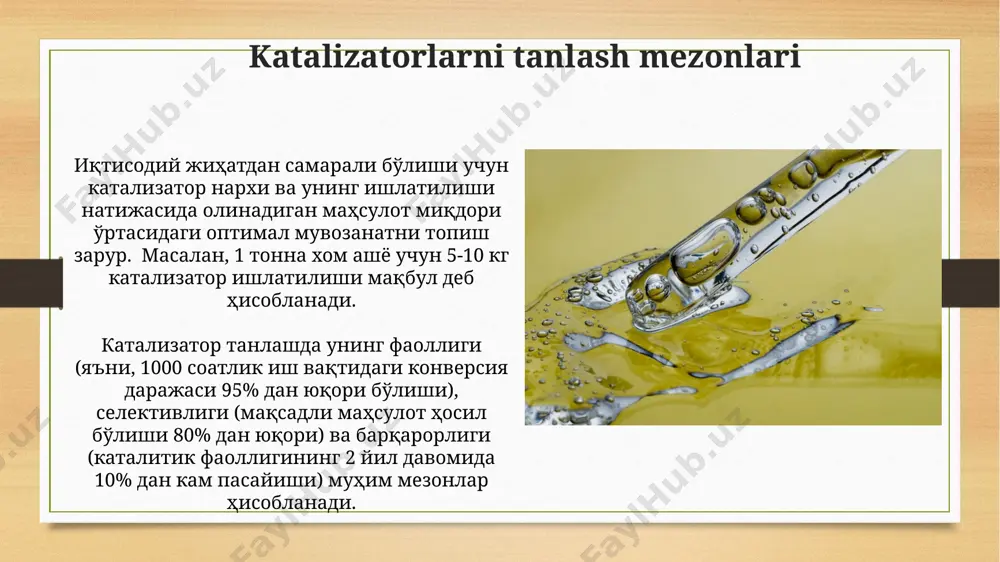 neftni qayta ishlashda qo‘llaniladigan katalizatorlar - Page 5