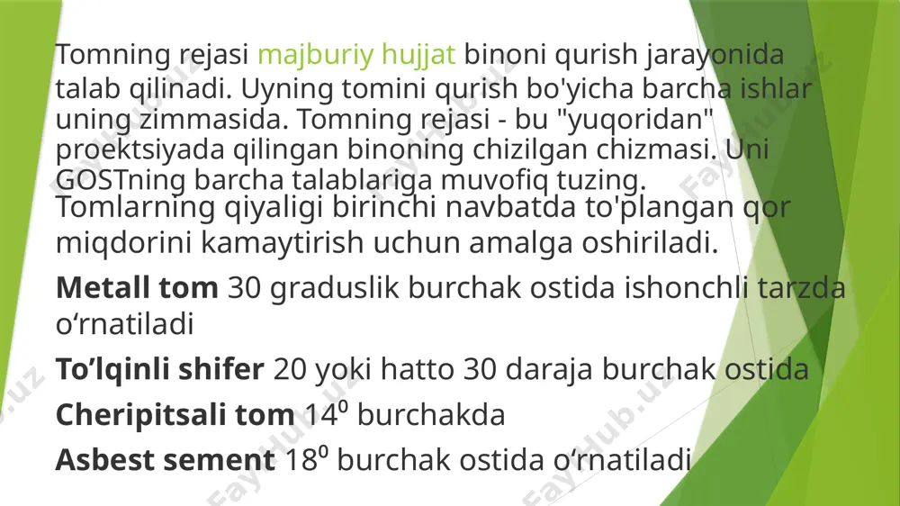 jamoat binosining strapilava tom rejasini ishlab chiqish loyihasi - Page 4