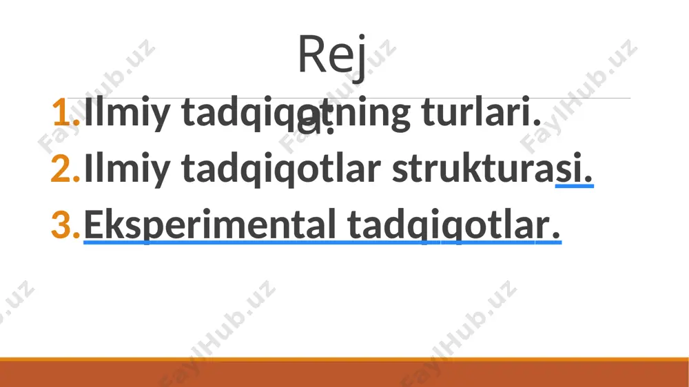 foydalanishga qaratilgan ilmiy tadqiqotning yakuniy qismidir. (masalan, elektr yordamida texnologiyasini urug‘lik amalga donlarni oshiriuvchi maydoni saralash texnik qurilmani yaratish). o‘zlashtirish bosqichlari bir 2.1-rasmda keltirilgan sxemada loyihalash va vaqtning o‘zida fan va texnika sohalariga tegishli hisoblanadi. shuningdek, fundamental tadqiqotlar va ishlab chiqarish oralig‘ida o‘zaro bog‘langan bosqichlar: amaliy tadqiqotlar – ishlanma – loyiha joylashgan. ilmiy tadqiqotlar strukturasi. ilmiy izlanishlar (tadqiqotlar) – obyektiv borliqni, qonuniyatlar va real dunyo voqeliklari orasida bog‘liqlikni anglab yetish – bilish jarayonidir. bilish – ilmiy izlanishlar (tadqiqotlar) yordamida amalga oshiriladigan bilmaslikdan bilimga, chala yoki noaniq bilimlardan to‘laroq va aniq bilimlarga inson onggi va tafakkuri yo‘naltirilgan murakkab jarayondir. ilmiy tadqiqotlar bosqichma-bosqich amalga oshiriladi va texnika yo‘nalishida ko‘pgina holatlarda 2.2-rasmda keltirilgan strukturaga monand ketma-ketlikda tashkil etiladi. ilmiy tadqiqotlar olib borishni har bir bosqichida ilmiy muammoni (masalani) umumiy yechimi bilan bog‘liq ilmiy izlanishlar olib boriladi. ilmiy tadqiqotning birinchi bosqichida nafaqat tadqiqot olib boriladigan muammo yoki masala shakllantiriladi, balki ishning muvaffaqiyatli yakuni ko‘p …