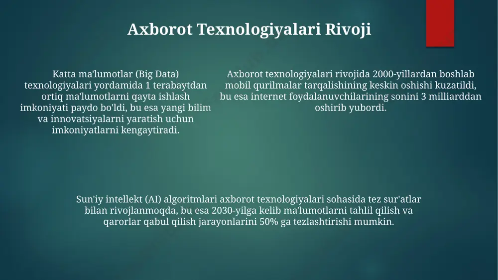 "axborotlashgan jamiyat va uning istiqbollari" - Page 5
