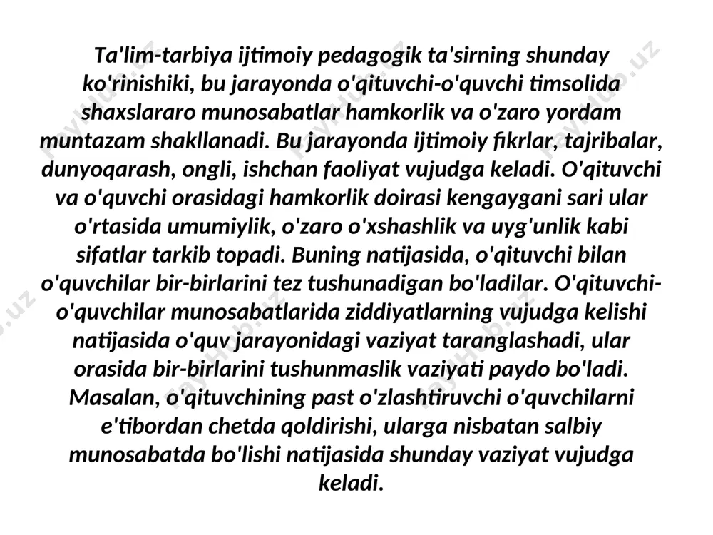 tarbiyachi, o’qituvchi va o’quvchining o’zaro hamkorligi taqdimoti - Page 5