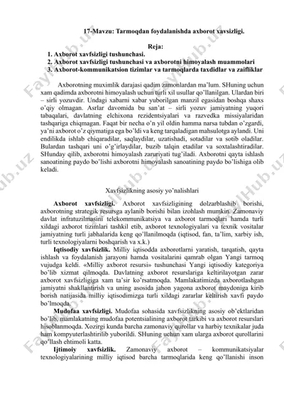 axborot xavfsizligi — DOCX