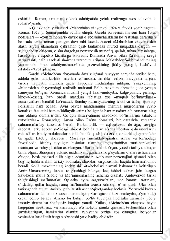 llatining muayyan tarixiy sharoit, vaziyatdagi turmushi, urf-odatlari, ruhiy-maʼnaviy dunyosi, boʻy-basti, qiyofasi keng koʻlamda aniq-ravshan gavdalantirilgan. «oʻtgan kunlar», bir qarashda, anʼanaviy ishq dostonlarini ham eslatadi. unda otabek bilan kumushning ishqiy sarguzashtlari, fojiasi juda katta mahorat bilan tasvir etilgan. asardagi ishqiy sarguzashtlar kitobxonni hayajonga soladi, otabek bilan kumushning goʻzal baxtini barbod etgan omillar kishini chuqur oʻyga toldiradi. muallif oshiqlarning ishqiy sarguzashtlari bahonasida muayyan tarixiy davrni — turkistonning rus bosqini arafasidagi ahvoli, qora kunlarini koʻz oldimizda gavdalantiradi. qodiriy ishqiy sarguzashtlar koʻrinishida oʻlkaning tutqunlikka tushishining bosh sababi jaholat, qoloqlik va oʻzaro ichki nizolardir degan fikrni gʻoyat ustalik bilan aytadi. garchi romanda adib shaxs harakteri va qismatini muhit, sharoit, ijtimoiy muammolar bilan chambarchas aloqadorlikda tasvir va taxlil etsada, inson shaxsining muhit va sharoitga bogʻliq boʻlmagan tugʻma, sirli-sehrli gʻaroyib shevalariga ham eʼtiborni tortadi. bu jihatdan bir oila, bir xil sharoitda tugʻilib voyaga yetgan sajiya-harakter, surat va siymo vajidan ikki olam — egachi singil zaynab va xushroʻybibi …