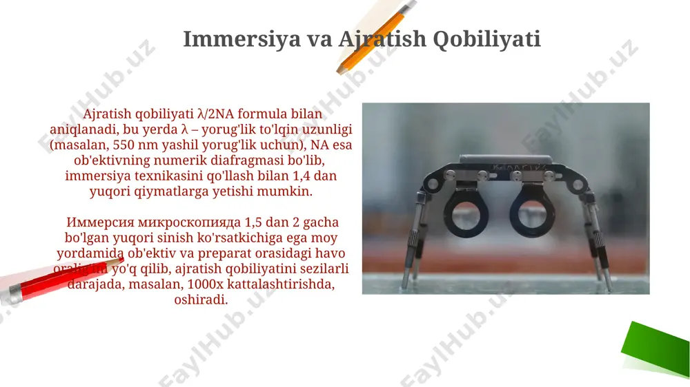 optik asboblarning ajratish qobiliyati - Page 5