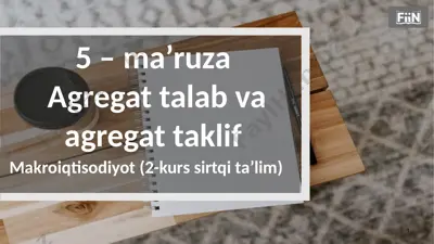 agregat talab va agregat taklif — PPTX