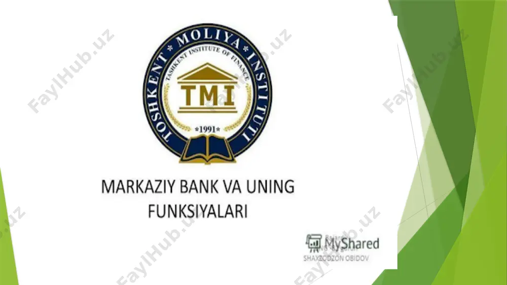 markaziy bank va uning funktsiyalari - Page 5