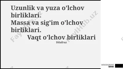 vaqt o'lchov birliklari — PPTX