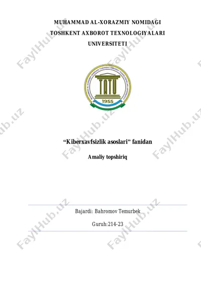 kiberxavfsizlik asoslari — PDF