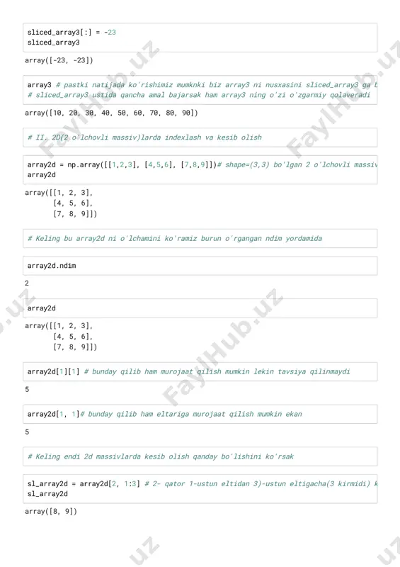numpy kirish - Page 4