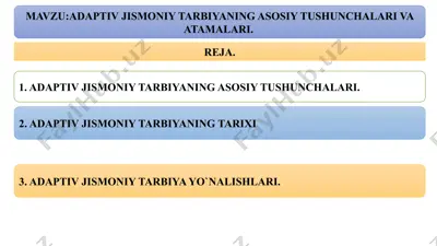 adaptiv jismoniy tarbiya — PPTX