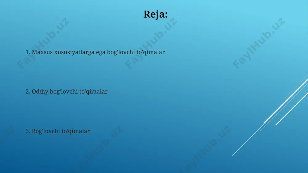, kolagen tolalari zich joylashgan boʻlib, ularning chiziluvchanligi 20 mpa ga yetishi mumkin. pigmentli to'qima o'zbekistonning quyoshli hududlarida yashovchi aholi terisidagi pigmentli to'qima, shimoliy mintaqalar aholisiga nisbatan 2-3 baravar ko'proq melanin ishlab chiqarishi kuzatiladi, bu adaptatsiya mexanizmining namoyon bo'lishi hisoblanadi. pigmentli to'qima, melanotsitlar deb ataluvchi maxsus hujayralar tomonidan ishlab chiqariladigan melanin pigmentini o'z ichiga oladi va terining 1-2 mm qalinligida joylashgan bo'lib, quyoshdan himoya qilishda muhim rol o'ynaydi. biriktiruvchi to'qimalarning turlari somonsimon va elastik tolalarga boy bo'lgan biriktiruvchi to'qima, masalan, qon tomirlari devorlarida va o'pkada 10-15 mikrometr qalinlikda bo'lishi mumkin. yog' to'qimasi (adipoz to'qima) – biriktiruvchi to'qimaning bir turi, inson tanasining 20 foizini tashkil etadi va energiya zaxirasi sifatida, shuningdek, issiqlik izolyatsiyasi va organlarni himoya qilish vazifasini o'taydi. shilliq to'qima shilimshiq to'qimaning 70% gacha suv bo'lishi mumkin, bu esa uning yumshoq va egiluvchanligini ta'minlaydi. uning tarkibida esa, 20 dan ortiq turdagi hujayralar uchraydi. shilimshiq to'qima, asosan, 3 asosiy turga bo'linadi: …