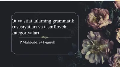 ot va sifatlar — PPTX