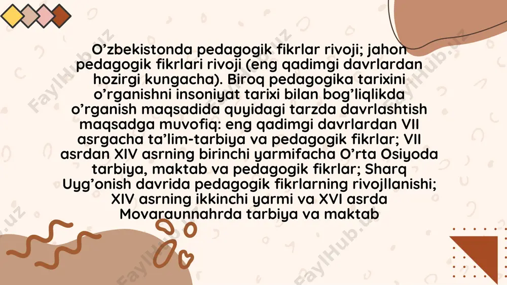 ta'lim-tarbiya va pedagogika fikrlarining rivojlanishi - Page 5
