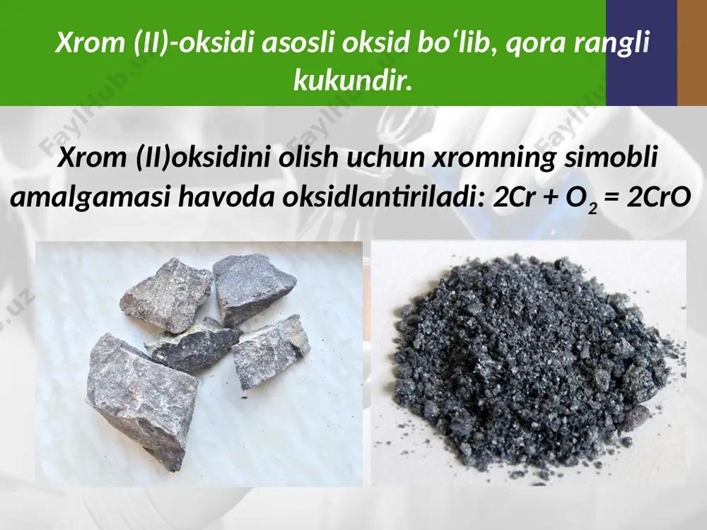 xromning 2, 3, 6 valentli birikmalari va xossalari. 9 - sinf - Page 4