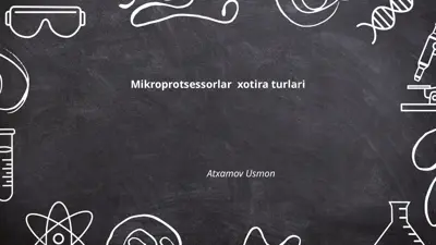 mikroprotsessorlar xotira turlari — PPTX