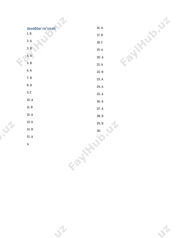 misr ehromlari mavzusida test savollari - Page 5