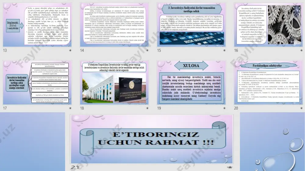 investitsiya sohasida qonunchilik - Page 4