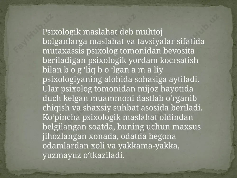 psixologik maslahat bermoq - Page 3