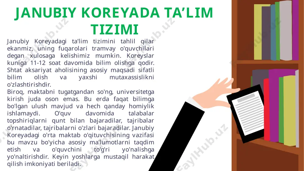 shifokorlar olti yil davomida bakalavr darajasida o'qishlari kerak. magistrlik darajasi. siz bu erda uch-to'rt yil o'qishingiz kerak. magistr darajasiga da'vogarlik qilayotgan barcha talabalar tezisni himoya qilishlari va kelajakdagi shifokorlar milliy imtihondan o'tishlari shart. doktorlik. doktorlik dissertatsiyasiga da'vogarlar to'rt yil davomida o'qishadi. o'qish davomida bo'lajak olimlar izlanishlar olib borishi va tezis himoya qilishi shart. e’tiboringiz uchun rahmat! image1.jpg image7.jpg image8.png image9.png image10.png image11.png image12.png image4.jpg /docprops/thumbnail.jpeg