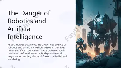 the danger of robotics and artificial intelligence — PPTX