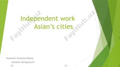 independent work - asian's cities — PPTX