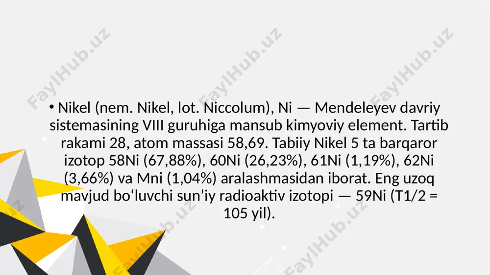 kobalt, nikel birikmalarining biologik ahamiyati - Page 3