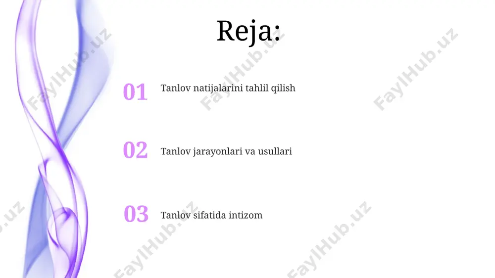 qilish agentliklarining 2022 yildagi ma'lumotlariga ko'ra, onlayn tanlov platformalaridan foydalanish nomzodlar sonini 30% ga ko'paytirib, tanlov vaqini 40% qisqartiradi. o'zbekistonning yirik korxonalarida o'tkazilgan tadqiqotlar shuni ko'rsatdiki, malakali tanlov jarayoni ish samaradorligini 15% ga oshirib, ishdan bo'shatish xarajatlarini 10% ga kamaytiradi. tanlov samaradorligini baholashda, masalan, 100 ta nomzod orasidan 5 nafarini tanlashda, har bir bosqich uchun aniq mezonlar va ballar tizimi (masalan, 3 bosqichli intervyu) qo'llanilishi natijalarni 20% ga yaxshilaydi. tanlov va boshqaruv “tanlov va boshqaruv” tizimi 200 dan ortiq davlat muassasalarida qoʻllanilib, samarqand viloyatida 30% ga yaqin samaradorlik oʻsishini taʼminladi. 2023-yilgi hisobotlarga koʻra, "tanlov va boshqaruv" boʻyicha oʻtkazilgan 5000 dan ortiq treninglar natijasida toshkent shahrida kadrlar aylanmasi 15% ga kamaydi. "tanlov va boshqaruv" strategiyasini joriy etish natijasida, andijon viloyatidagi 10 ta yirik korxonada ish unumdorligi oʻrtacha 25 ballga oshdi va iqtisodiy foyda 1 million aqsh dollariga yetdi. tanlovda xatolarga yo'l qo'ymaslik nomzodlarni tanlashda kamida 2 ta mustaqil komissiya tuzib, ularning …
