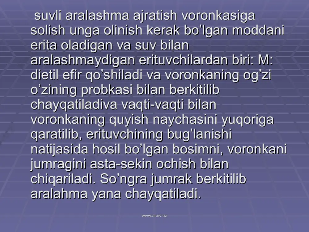 organik moddalarni tozalash va haydash usullari - Page 5