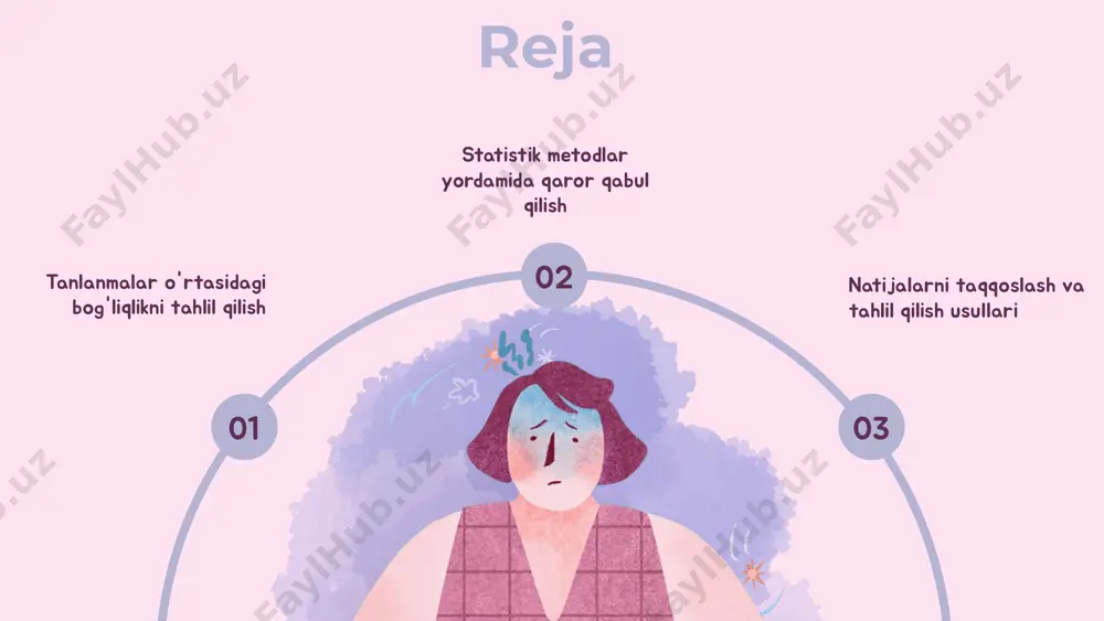 rtasida esa 0.65 koeffitsienti o'rta darajadagi bog'liqlikni ko'rsatadi. statistik metodlar va qaror qabul qilish statistik metodlar - ma'lumotlarni tahlil qilish va qaror qabul qilish jarayonini qo'llab-quvvatlash uchun ishlatiladigan usullar. ular quyidagi turlarga ega: regressiya tahlili, korrelyatsiya, hipotezalarni tekshirish va statistik kuzatuvlar. qaror qabul qilish jarayonida statistik metodlar ma'lumotlarga asoslangan qarorlar qabul qilish imkonini berib, muhim rol o'ynaydi. statistik metodlarning afzalliklari: aniqlik, ishonchlilik va tezkor tahlil qilish imkoniyatlari. kamchiliklari esa: qiyinliklar va noto'g'ri natijalar olish ehtimolligidir. shu bilan birga, bu metodlar qaror qabul qilish jarayonida strategik yondashuvni ta'minlaydi. photo by jerry zhang on unsplash ma'lumotlarni to'plash statistik tahlilning birinchi bosqichi ma'lumotlarni to'plashdir. bu jarayonda kerakli ma'lumotlar aniq metodlar yordamida yig'iladi, masalan, so'rovlar, eksperimentlar yoki mavjud ma'lumotlardan foydalanish. ushbu bosqichda ma'lumot to'plash usullari tanlanishi muhimdir. ma'lumotlarni tahlil qilish va talqin qilish yig'ilgan ma'lumotlar tahlil qilinadi va natijalar talqin qilinadi. tahlil qilish usullari, masalan, grafiklar, jadval va statistik testlar yordamida amalga oshiriladi. bu …