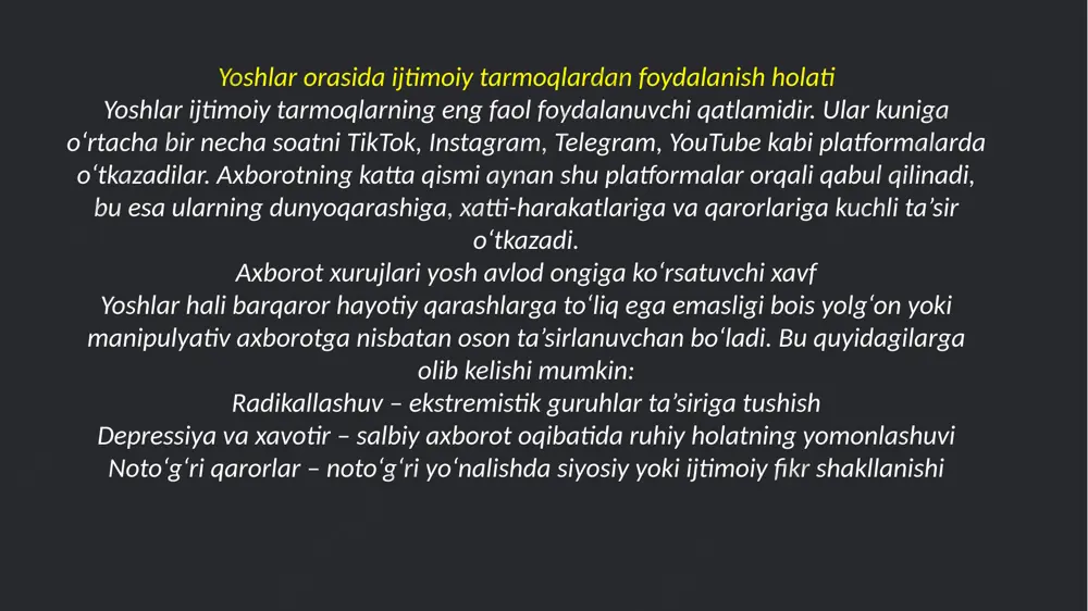 ijtimoiy tarmoqlardagi axborot xurujlari va tahdidlar - Page 5
