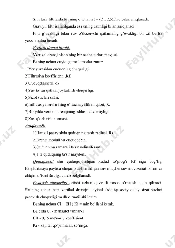 ochirish melioratsiyasi»., toshkent., «mehnat»., 1996 . 5.raximbaev f.m. hamidov m.x. «q’ishloq’ xo’jalik melioratsiyasi»., toshkent., «mehnat», 1996 . _1161278118.unknown _1161278296.unknown _1161277510.unknown