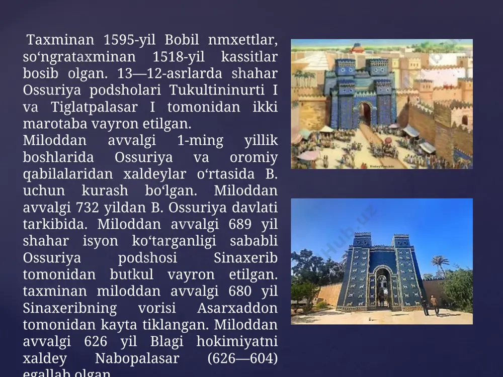 avvalgi 3-ming yillik oʻrtalariga kelib ikki dare oraligida yashovchi somiylar dinida ham shumer maʼbudlari hukmronlik kila boshladi. maʼbudlarning bir qismi shumer maʼbudlariga xos nomlar bilan bir qatorda yoxud ular oʻrniga somiycha nomlar bilan ham atalardi (enlil — bel, innin — ishtar, utu — shamash, enki — ea, an — anu, nanna — sin va h. k.). bobil ravnaq topgan davrda (miloddan avvalgi 18-asr) mazkur shaharning homiy maʼbudi marduk — oliy maʼbud deb eʼlon qilingan. miloddan avvalgi 1-ming yillikda ayrim maʼbudlarning samoviy jismlar bilan tenglashtirilishi negizida astral eʼtiqrdlar rivojlandi. shim.sharkiy ikki dare oraligida, ossuriyada ayni shu umumiy maʼbudga sigʻinish keng tarqaldi, bunga ayrim mahalliy (xurriy va boshqalar) maʼbudlarga topinish ham qoʻshildi, ammo ossuriya bosh shahrining homiysi — ashshur oliy maʼbud hisoblanib, u shahar nomi bilan shunday deb atalardi. oliy maʼbud (enlil, marduk yoki ashshur) bilan bir katorda 7 yoki 12 ta bosh maʼbud ham tan olinardi. qabila boshligʻiga jamoa hayotiy kuchqudratining …