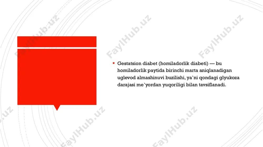 avolash: 1. parhez – uglevodlarni cheklash, fraksion ovqatlanish. 2. jismoniy faollik – yengil mashqlar, yurish. 3. agar parhez va harakat yordam bermasa – insulin terapiyasi buyuriladi. (ogtt natijalariga qarab). slide 13