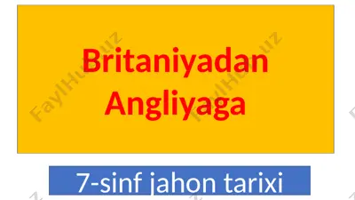 britaniyadan angliyaga — PPTX