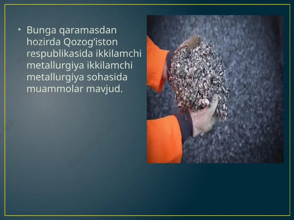 ning oldini olish chora-tadbirlari // “fan va texnika taraqqiyotida intellektual yoshlarning o’rni” nomli respublika ilmiy anjumanining ma’ruzalar to’plami, i qism/ toshkent: toshdtu, aprel, 2015. 171 – 174 b. a.a. yusupxodjaev, s.r. xudoyarov, x.r. valiev, sh.t. xojiev, i.k. matmusaev. vzaimodeystvie komponentov shixti pri ix nagreve v metallurgicheskix pechax// proceedings of the iii international scientific and practical conference “modern scientific achievements and their practical application” (october 27 – 28, 2016, dubai, uae). ajman, 2016, № 11(15), vol. 1, c. 24 – 27. image1.png image2.png image3.png image4.png image5.jpeg /docprops/thumbnail.jpeg