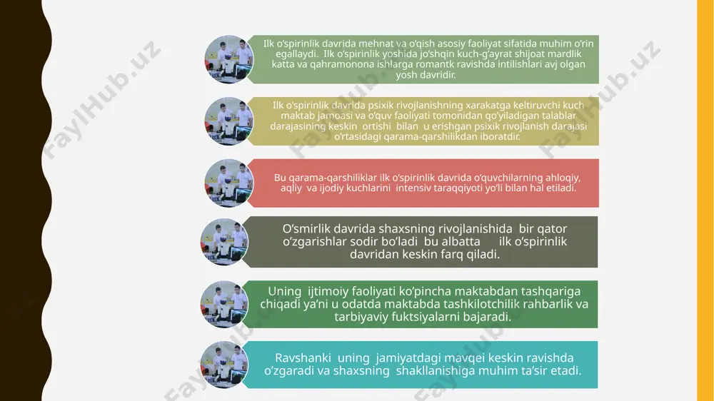 o’spirinlik davrining psixologik xususiyatlari - Page 5