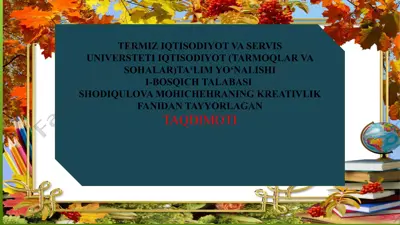 "maktabgacha ta`lim tashkilotlarida rahbarlik" — PPTX