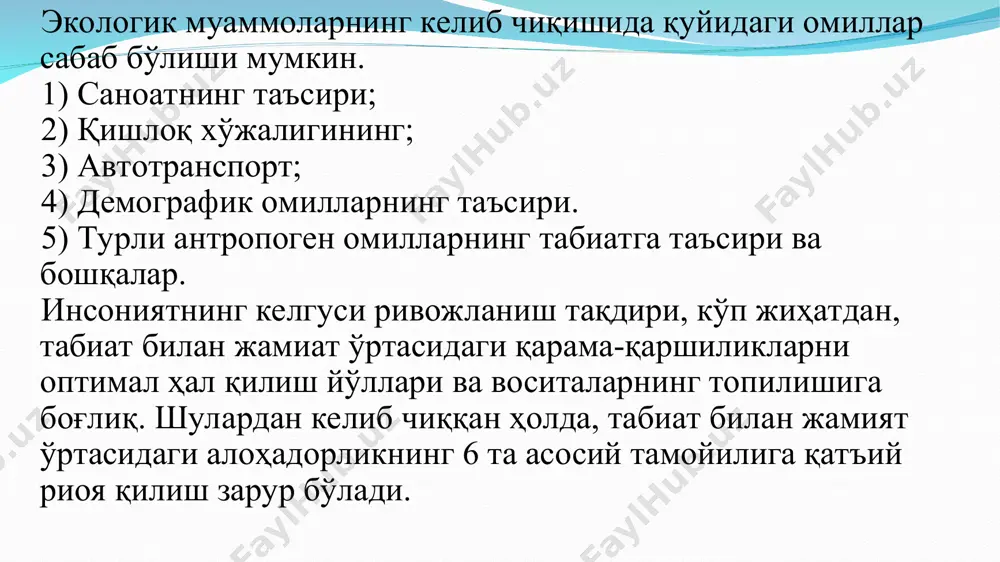 ekologik muamolar va uni oldini olish masalalari - Page 3