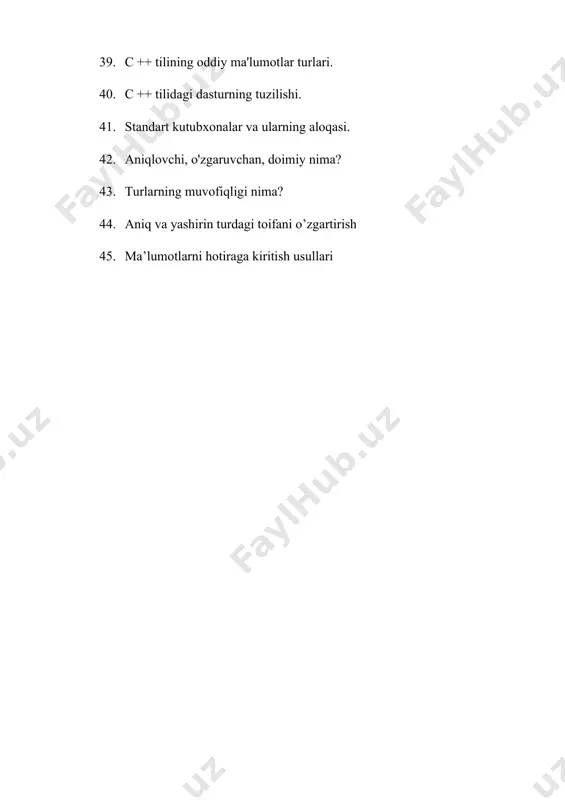 dasturlash tillarining asosiy konseptlari bo'yicha savollar - Page 3