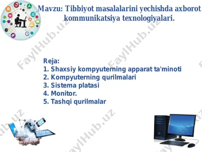 kompyuter va ularning turkumlarining tavsifi — PDF