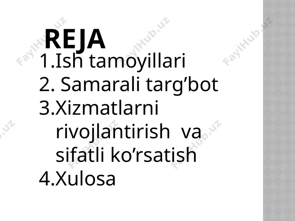 ndan mustasno)/еlektron ma’lumotlar; c) dastlabki oldi-sotdi shartnomasi; d) uy-joyni foydalanishga topshirish bo’yicha dalolatnoma; e) qonunchilikda ko'rsatilgan boshqa tegishli hujjatlar ham talab qilinishi mumkin. kreditning maksimal miqdori: qoraqalpog‘iston respublikasi va viloyatlarda: 330 000 000 so‘mgacha; toshkent shahrida: 420 000 000 so‘mgacha. (iqtisodiyot va moliya vazirligi resurs mablag’lari hisobidan) ikkilamchi uy-joy uchun ipoteka raqobat koʻpchilik ipoteka xizmatini juda oddiy, sodda va tushunarli biznes deb hisoblaydi. ammo har qanday biznes ham oʻz kamchiliklari va qiyinchiliklariga ega. hozir har qaysi yirik va kichik shaharlar, tumanlarda uylar qurilmoqda. ular bilan munosib raqobat qilishning oʻzi emas. buning ustiga keyingi paytlarda bir nechta uy-joy qurilish shirkatlari ham ochildi. ular хaridorlarga arzon narхlarda keng qulayliklar yaratilmoqda. toʻgʻri, ular bilan kurashish oson ish emas, ammo buning uddasidan chiqsa boʻladi. bu yoʻlda bizning asosiy qurollarimiz: yangi takliflar; aksiyalar; arzon narхlar. xulosa o`zbekiston har tomonlama erkin va mustaqil davlat zero inson o`zi xohlagan biznes yoki tadbirkorligini qilib foyda olishi va soliqlar …