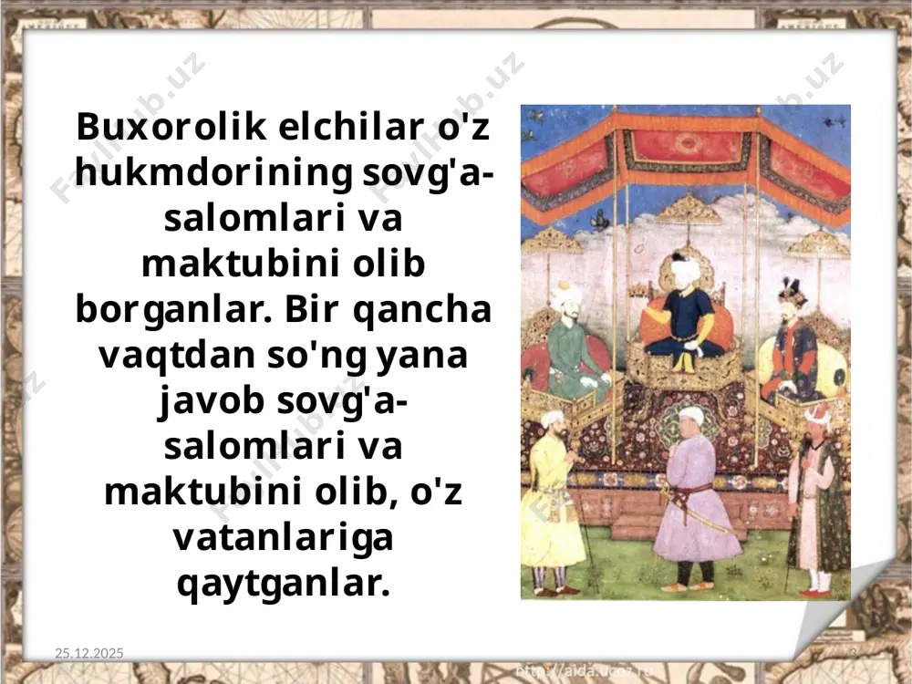 elchi antoniy jenkinson buxoro xoni abdullaxon ii tomonidan qabul qilindi. 19.06.2020 15 „moskva savdo kompaniyasi» image2.jpeg image3.jpeg image4.jpeg image5.jpeg image6.jpeg image7.jpeg image8.jpg image9.jpeg image10.jpeg image11.jpg image12.jpeg image13.jpg image14.jpeg image15.jpeg image16.jpeg image17.jpeg image18.jpeg image19.jpg image1.jpeg