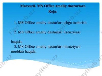 ms office amaliydasturlari — PPTX